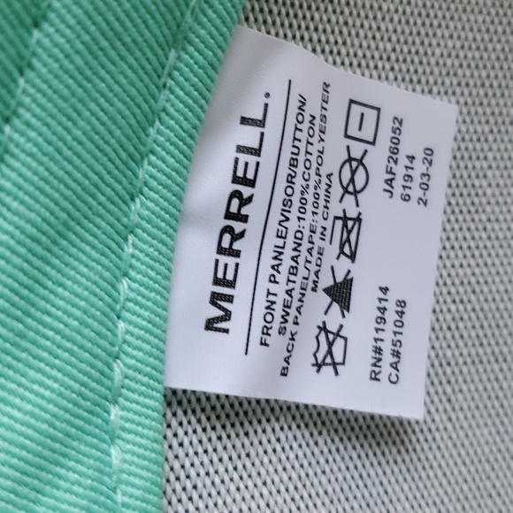 Merrell Green hiking Truckets Mesh Hat - Picture 3 of 10